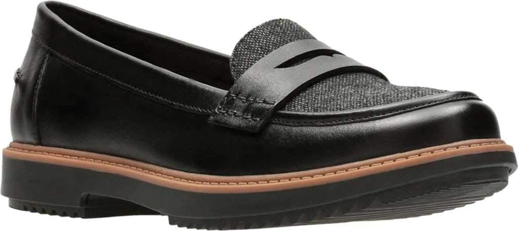 Clarks - Womens Raisie Eletta Shoe, Size: 12 C/D US, Color: Black Tweed Combination
