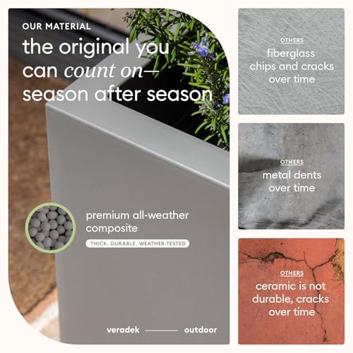 Image of Veradek Block Series Cube Planter - Square Outdoor Planter