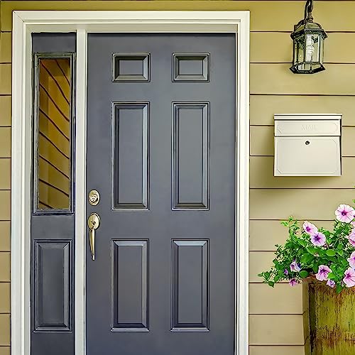 Mail Boss 7173 Townhouse Locking Security Wall Mount Mailbox, Cream White by MAILBOSS - Image 2