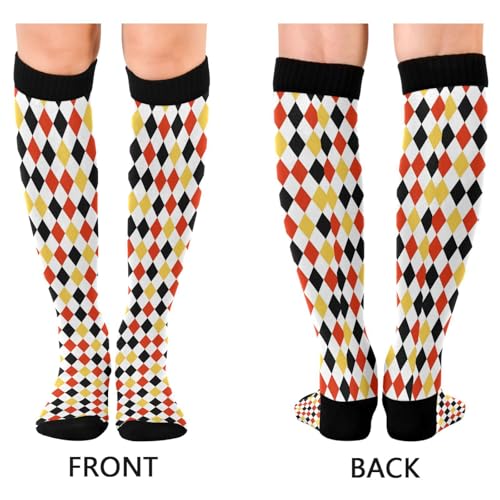 Royal Stewart Tartan Compression Socks for Women Sock Men Knee High Stockings for Running Athletic Hiking Cycling 1 Pair2