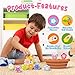 FoszaSzept Wooden Stacking Toys, Animal Wooden Balance Stacking Toys with Drawstring Bag, Montessori Balance Competition Storage Game for Party Favors Birthday Gifts（Flower）