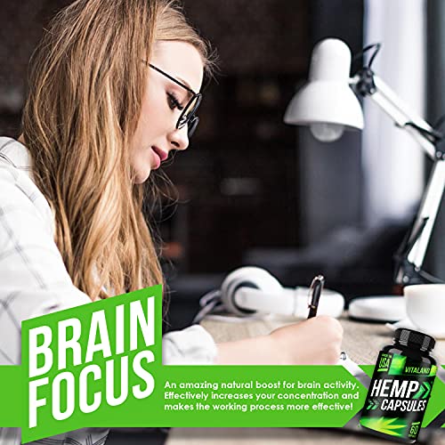 Hemp Capsules - Premium Formula - Stress Relief, Immunity & Mood Support - Natural Ingredients - Provides Deep Sleep… - Image 6