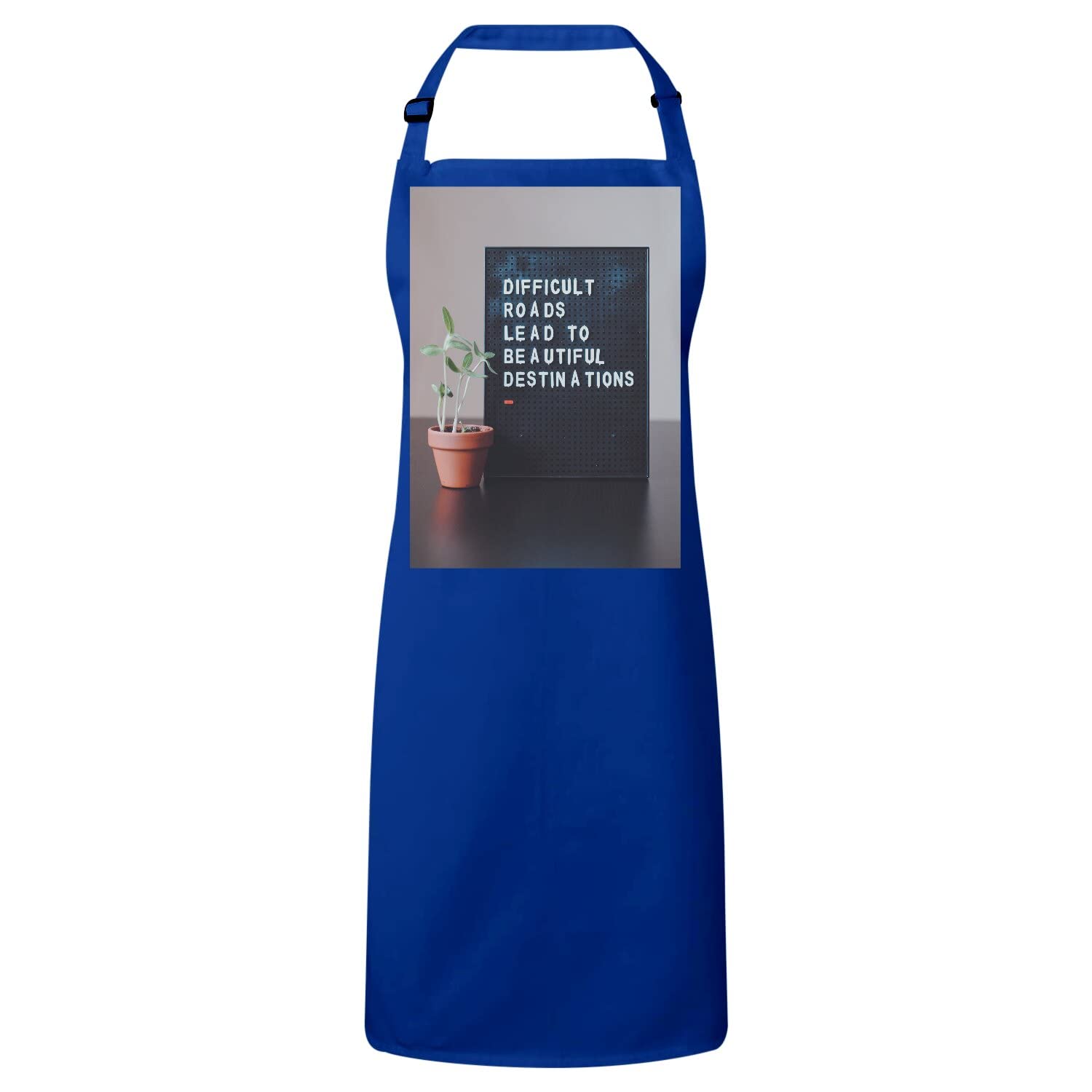 Tablier cuisine premium bleu de haute qualité avec finitions textiles soignées - 4