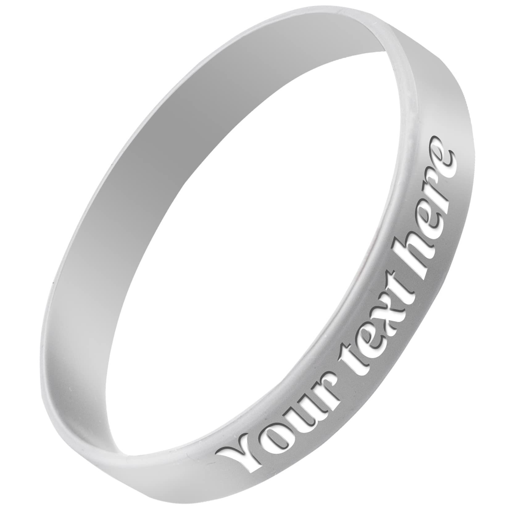 Custom Rubber Bracelet 1/10/30/50/100 ct Personalized Silicone Wristbands Customizable Debossed for Motivation, Events, Gifts, Promotions, Party, Awareness