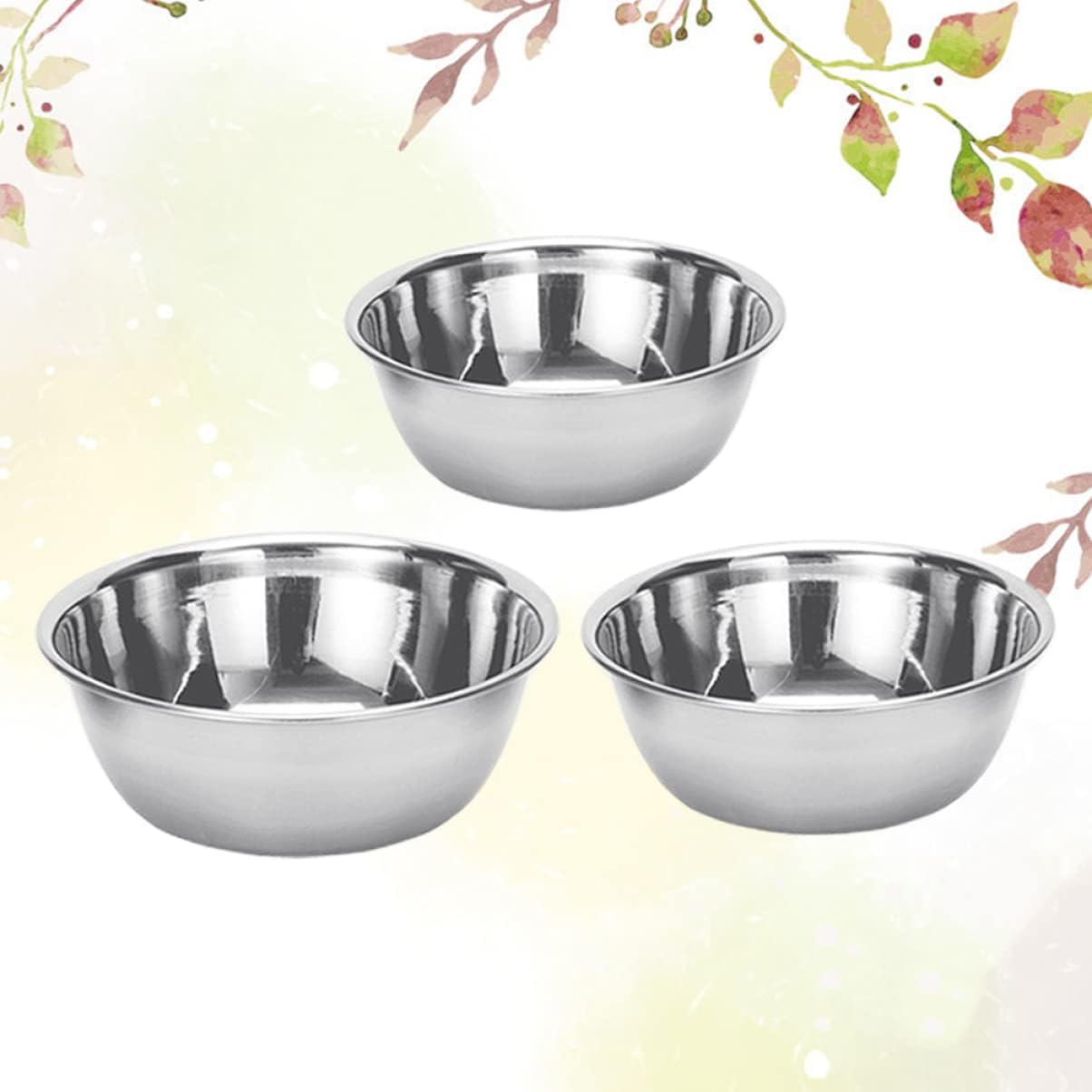 3 Piece Stainless Steel Medicine Bowls for Home and Salon Use