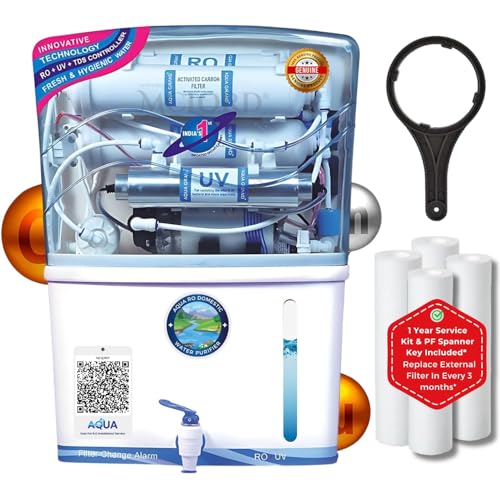 All India Group Aqua Genuine Plus RO Domestic Water Purifier (RO+ LED UV+ ORC COPPER+ HIGH TDS MEMBRANE+ TDS CONTROL) Best For Home/Office Purpose,12 Stages,20 LPH,12 Liter Storage ((Aqua G+ Premium))