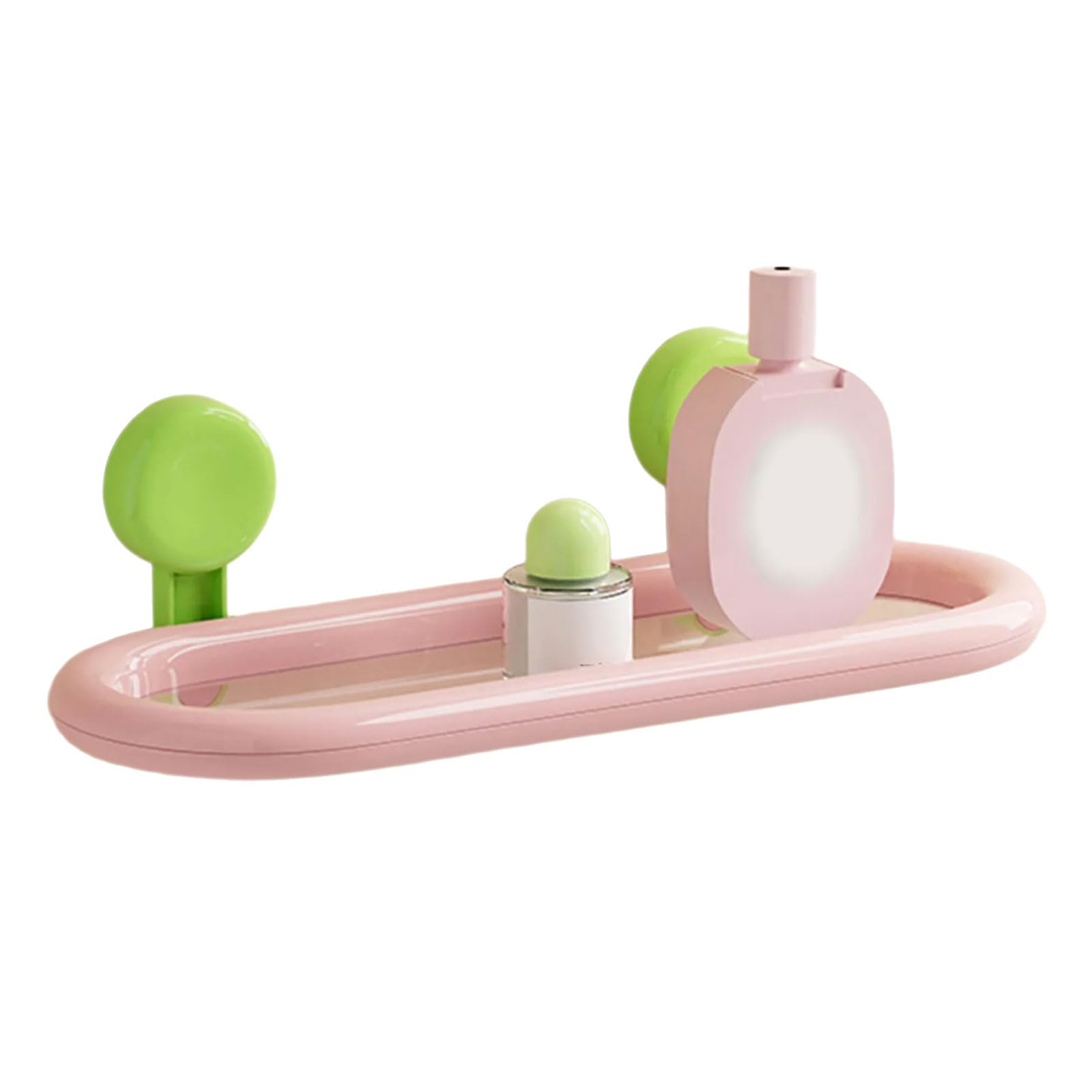 carotoe Adhesive Shower Rack with Water Drainage Design, ABS Wall Mounted Shelf for Bathroom Storage ABS PET Wall Mounted Rack