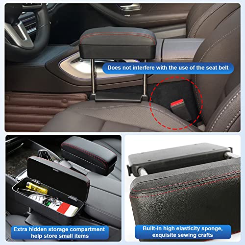 Image of CDEFG Car Armrest Support Elbow Rest Pad Armrest Extender Console Storage Organizer Universal Fit for Most Cars