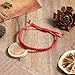 MBAIYO 6Pcs Red Hand String Bracelet, Adjustable Lucky Cord Braided Bracelet Knotted Protective Amule Kabbalah Rope Strap For Women Man