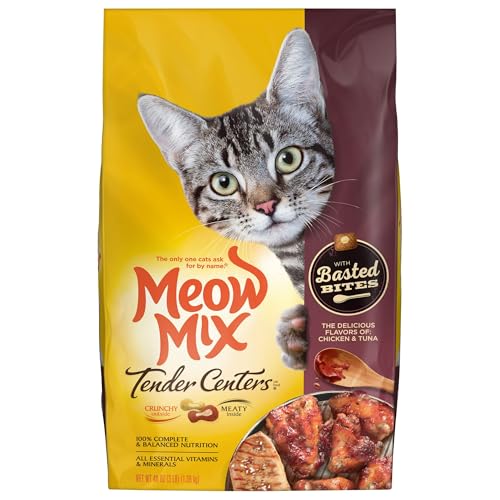 FYNORI Tender Centers with Basted Bites, Chicken and Tuna Flavored Dry Cat Food, 3-Pound, Dual-Texture Combines A Crunchy Outside and Soft, Meaty Inside