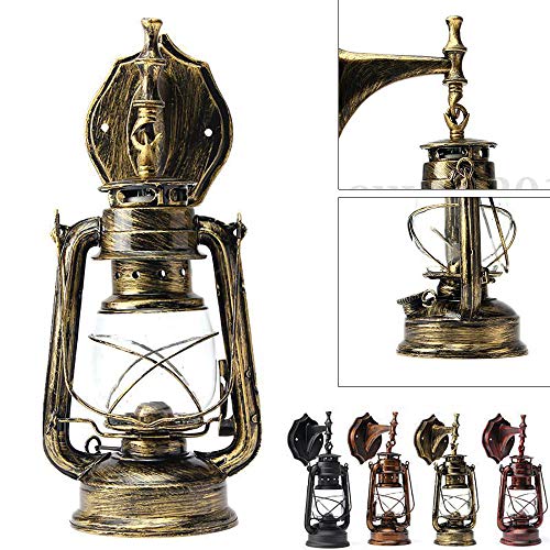 Image of Wall Sconces, Retro Antique Vintage Rustic Lantern Lamp Wall Sconce Light Fixture (Green Bronze - 1 Pcs)