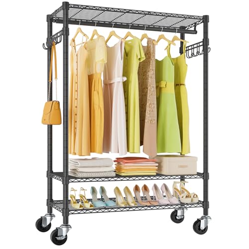Image of VIPEK R3 Plus Rolling Clothes Rack Heavy Duty Closet for Hanging Clothes
