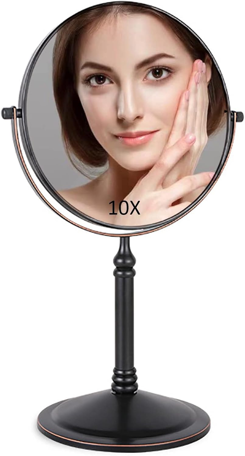 ZJWD Makeup Mirror 10x Magnification with Stand, 8inch