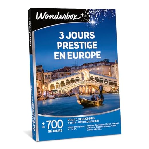 Coffret cadeau Wonderbox "3 JOURS PRESTIGE EN EUROPE" - 720 séjours en hôtels 3* ou 4*