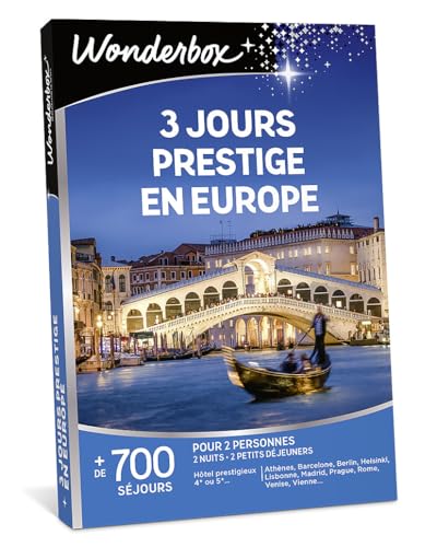 Wonderbox - 3 Jours Prestige en Europe - Coffret Cadeau - Idée Cadeau Séjours