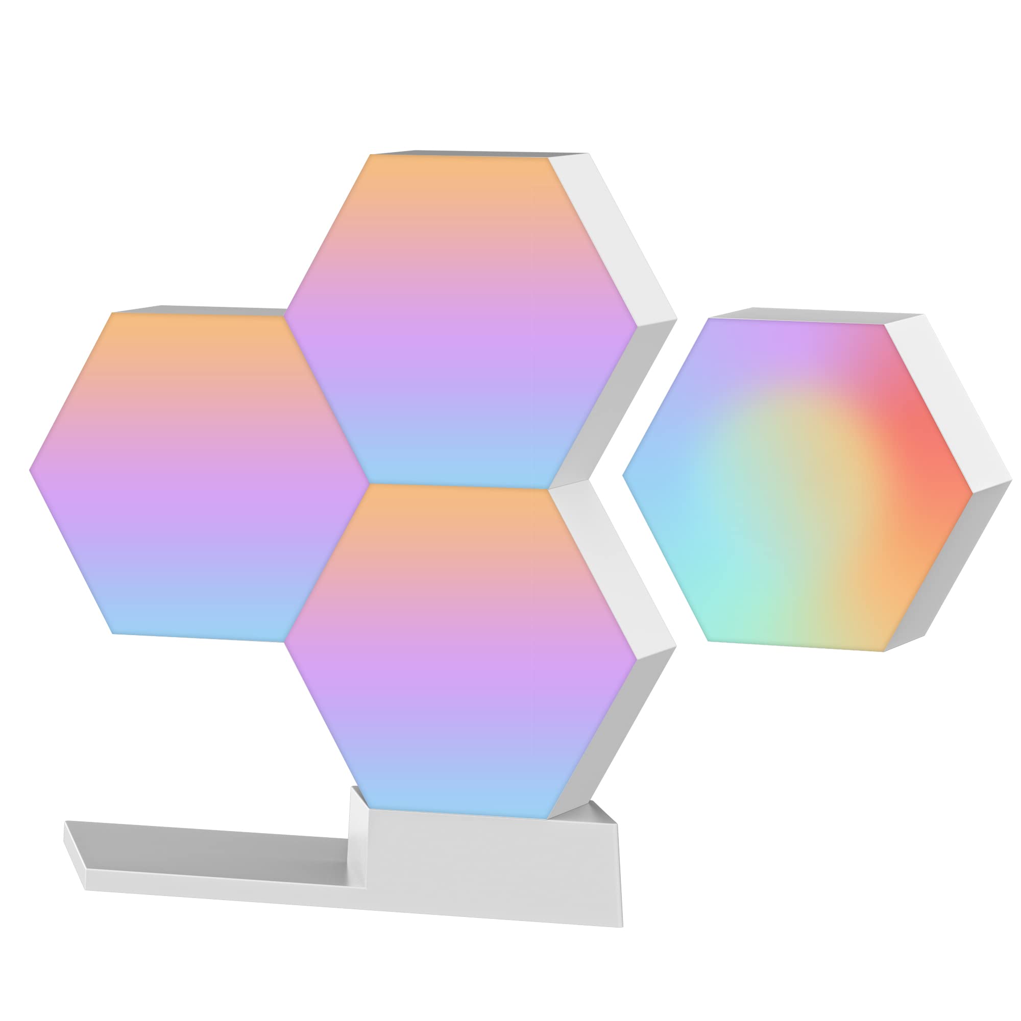 Amazon.com : Yescom APP Control 4 Pack Hexagon LED Light Kit WiFi Music  Sync Color Changing Gaming Room Restaurant Table Decor Office Splicing Block  Lamp Work with Alexa & Google : Tools