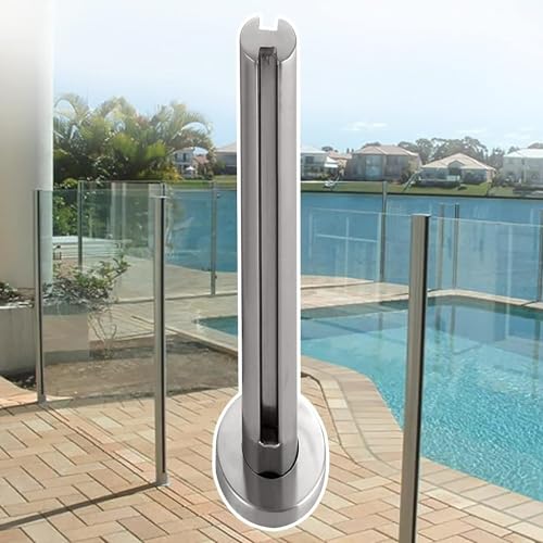 Poteau de garde-corps en verre et métal pour balustrade de terrasse