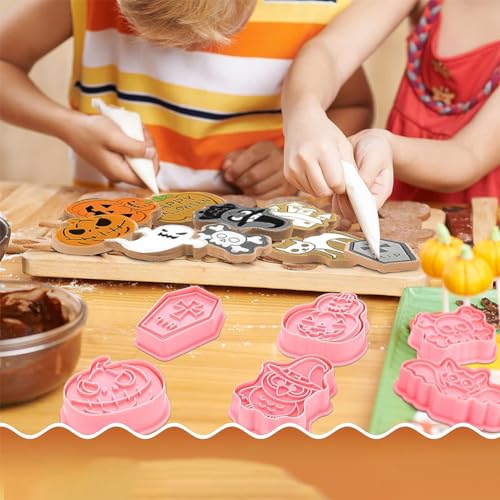ZOOMPIL Halloween Ausstechformen Set Aus Kunststoff, Plätzchen Ausstecher Fondant Zubehör Backen für DIY Süßigkeiten Keks, 24 Stück – Ansicht 5
