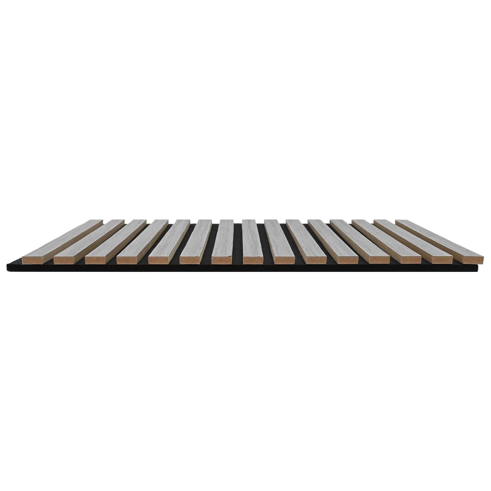 Set di 8 pannelli da parete in legno impiallacciato di rovere grigio, 60,5 x 60 cm, rivestimento murale per interni ed esterni, pannelli acustici per un design moderno