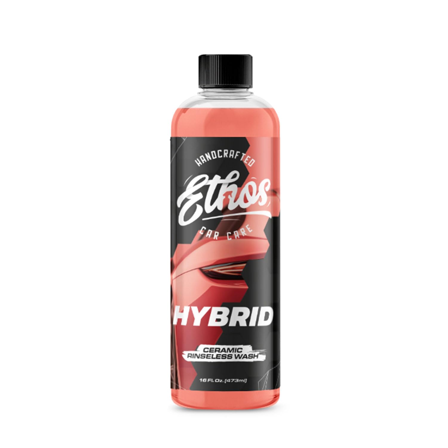 Ethos Handcrafted Car Care Hybrid Ceramic Rinseless Wash - Spot Free Rinse for s Waterless Wash - No Rinse Wash - Spot Free Wash (16oz)