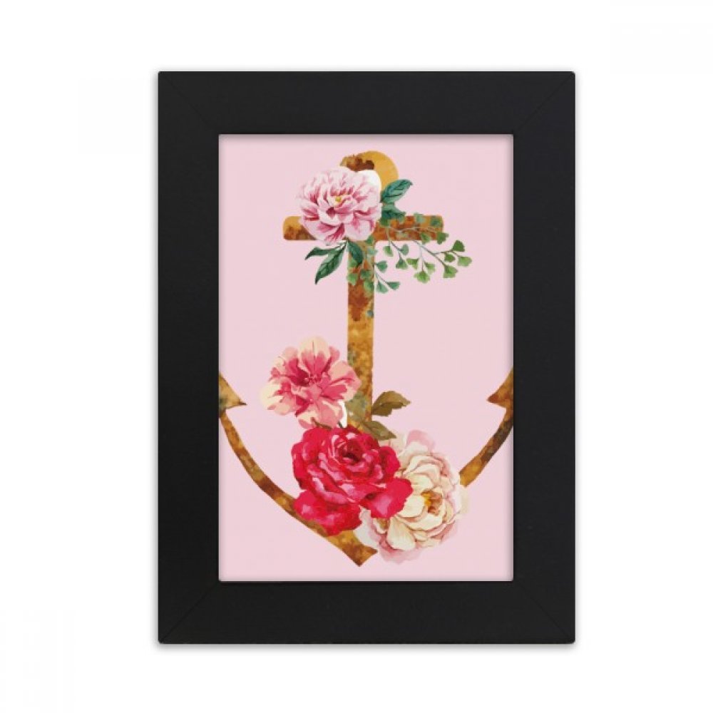 Cadre photo noir aquarelle rose idéal pour décorer un bureau moderne
