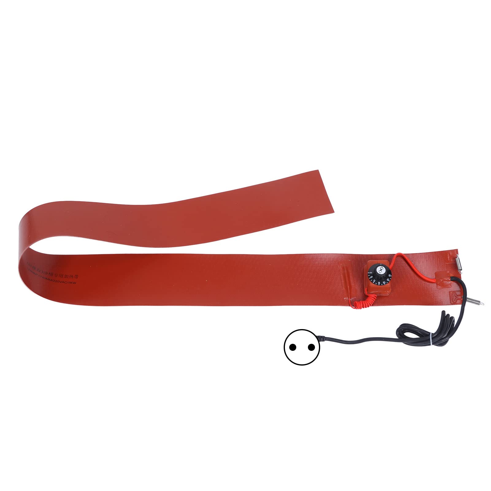 Riscaldatore per fusti in metallo, fascia scaldafusti 30‑150℃ 125mmx1740mm Termostato Ampia applicazione Molle elastiche Silicone per isolamento(#2)