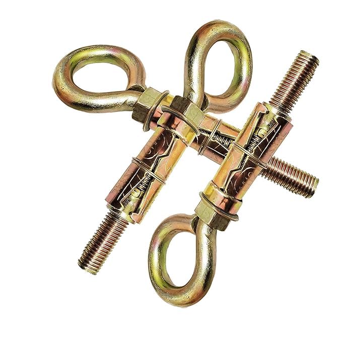 Anchor Round Close Brass Hook 10 mm Fasteners, Brass Hook (Color - Golden) (10mm, 6)