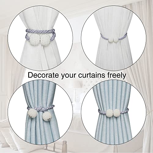 Nieffeiy Magnetic Curtain Tiebacks Convenient Curtains Drape Ties Backs Weave Rope Curtain Holdbacks For Outdoor Window Draperies #TOP3