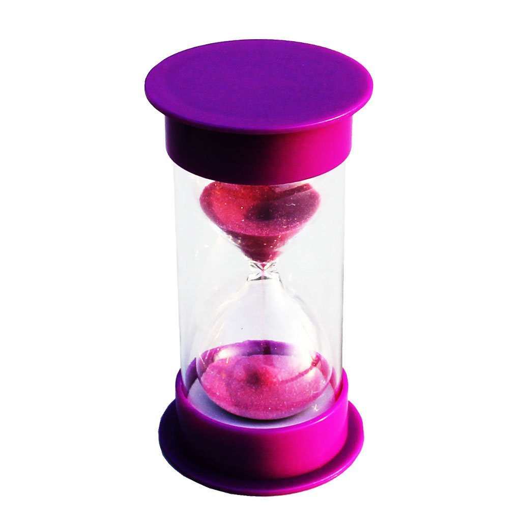 Inzopo 20 Minutes Hourglass Timer Purple Lid & Sand