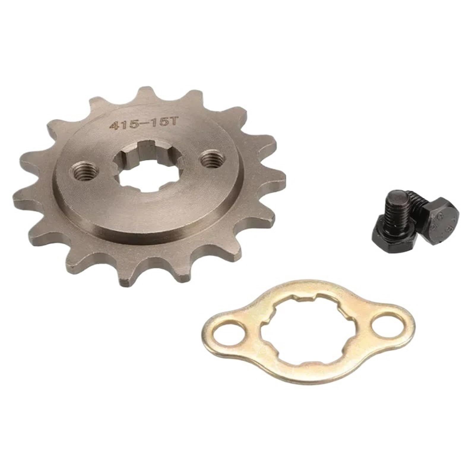 NKURTPC Motorcycle Sprocket Motorcycle Front Engine 415# 17mm-14T 15T 16T 17T Transmission Gear Suitable(415-15t)