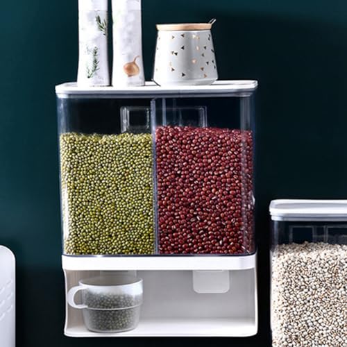 Distributeur de riz mural pour libérer l'espace de travail et protéger les aliments du vrac