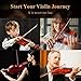 Eastar 1/4 Violin Set for Beginners, Fiddle Quarter Size with Hard Case, Rosin, Shoulder Rest, Bow, and Extra Strings (Imprinted Finger Guide on Fingerboard), EVA-2