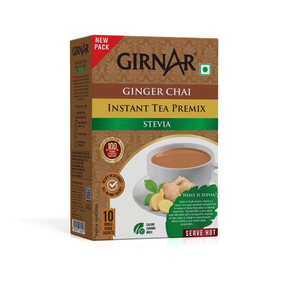 Instant Ginger Chai Premix with Stevia - 10 sachets
