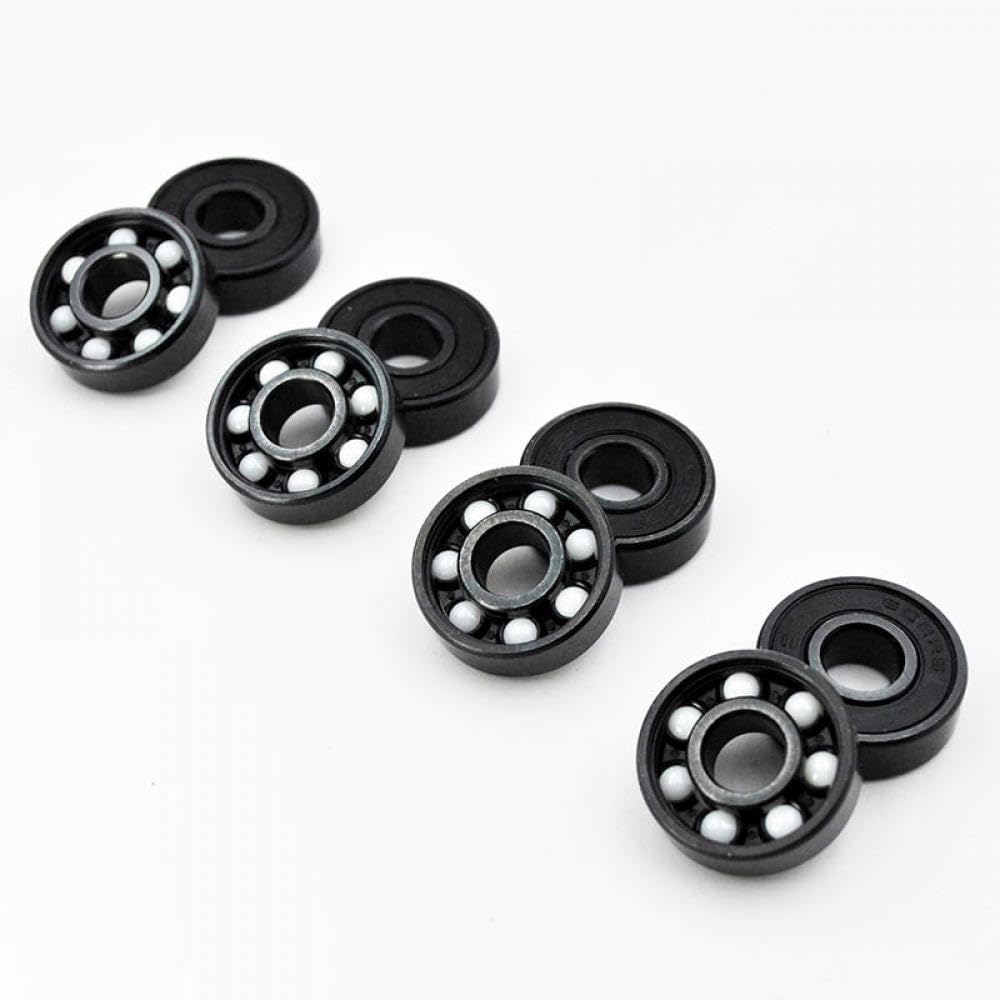 16pcs 608 RS Hybrid Ceramic Ball Beings 8x22x7mm compatible avec rouleau à roulettes rouleaux de skateboard Longboard 608rs