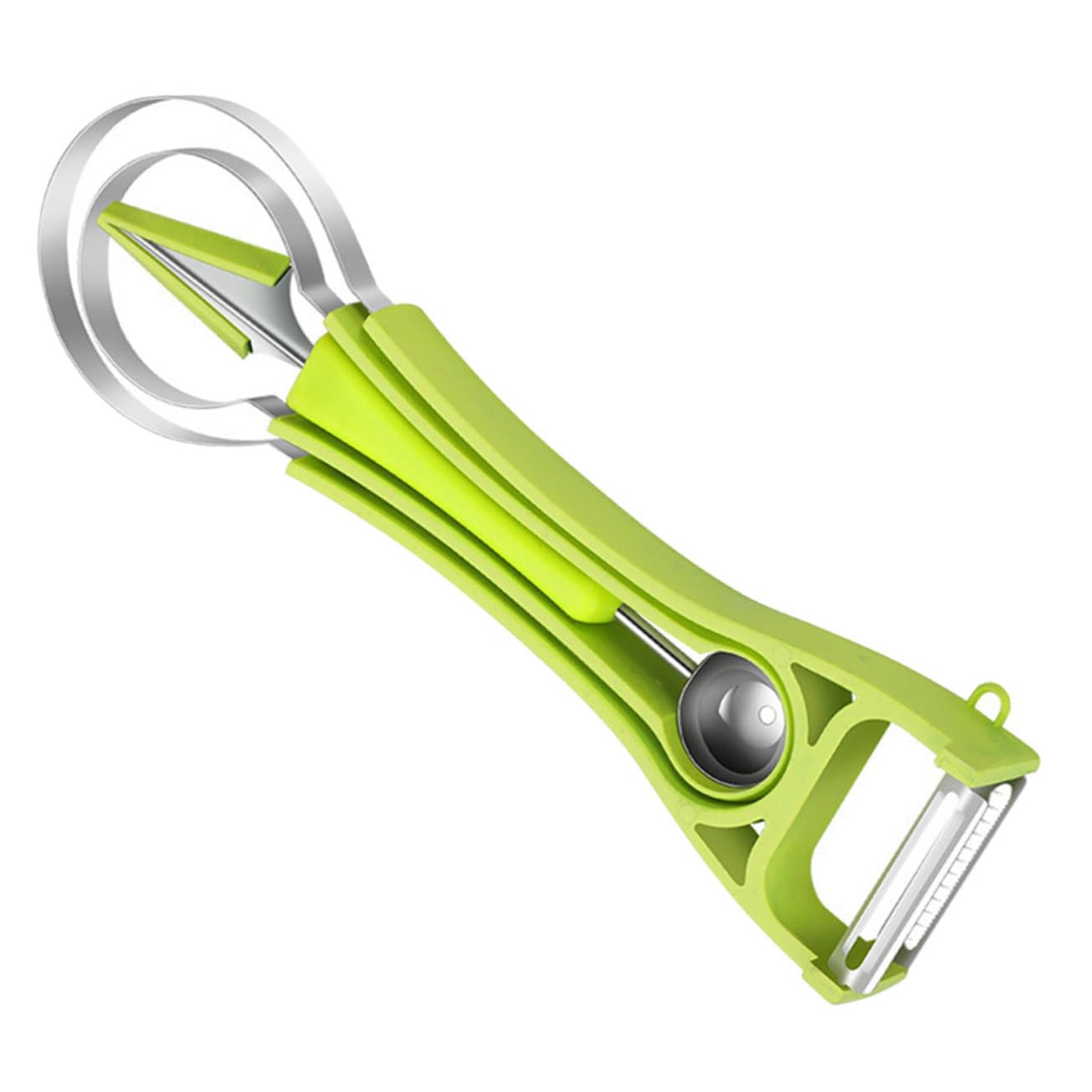 Cabilock 5 Sätze Melonen Ausstecher Multifunktionales Obstwerkzeug zum Schneiden und Ausstechen von Melonen für Frische Früchte und Desserts Ergonomisches Design Leicht zu Reinigen