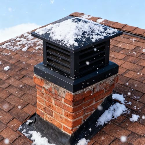 Aluminum Chimney Cap - Rainproof Fireplace Roof Cover for Outdoor Use, Easy Installation, Durable Protection Against Water and Debris