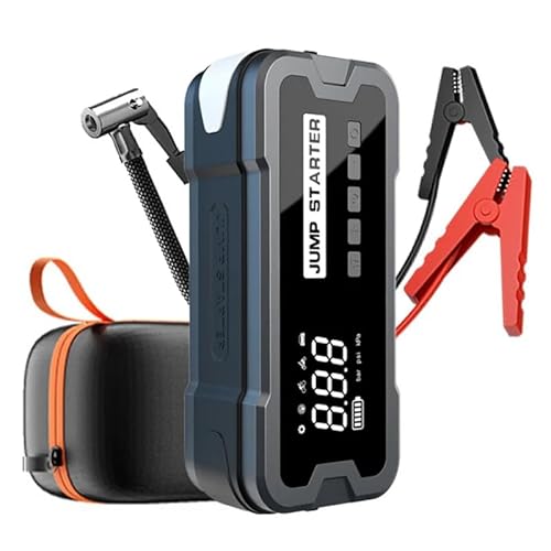 Portable Car Jump Starter with 150PSI Air Compressor 4000A Peak -24000mAh Jumper & Tire Inflator,12V Car Battery Jump Starter(All Gas/9L Diesel), Type-C, with LCD Display & LED Light |Columbuzzsale