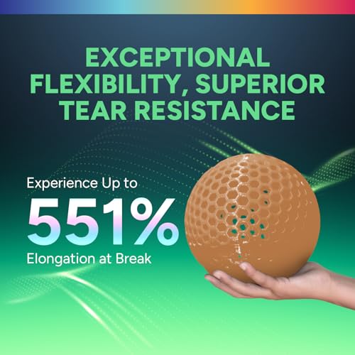 Image of OVERTURE TPU Filament 1.75mm Flexible Roll, 95A Soft 3D Printer Filament, 1kg Spool (2.2 lbs), Fit Most FDM Printer (TPU Brown)