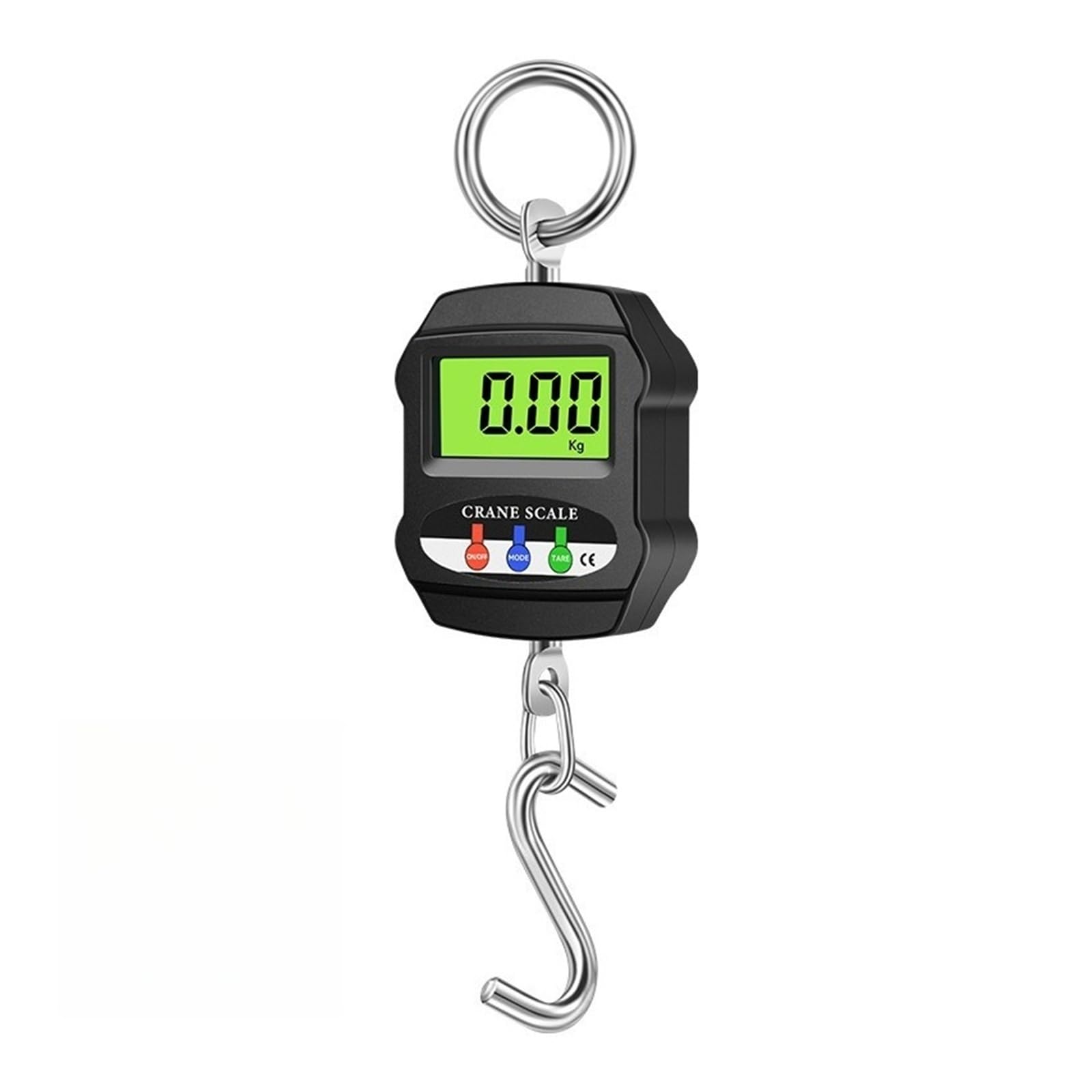 Bilancia sospesa elettronica portatile da 300 kg, bilancia digitale con gancio for uso industriale e domestico Molteplici funzioni(Black)