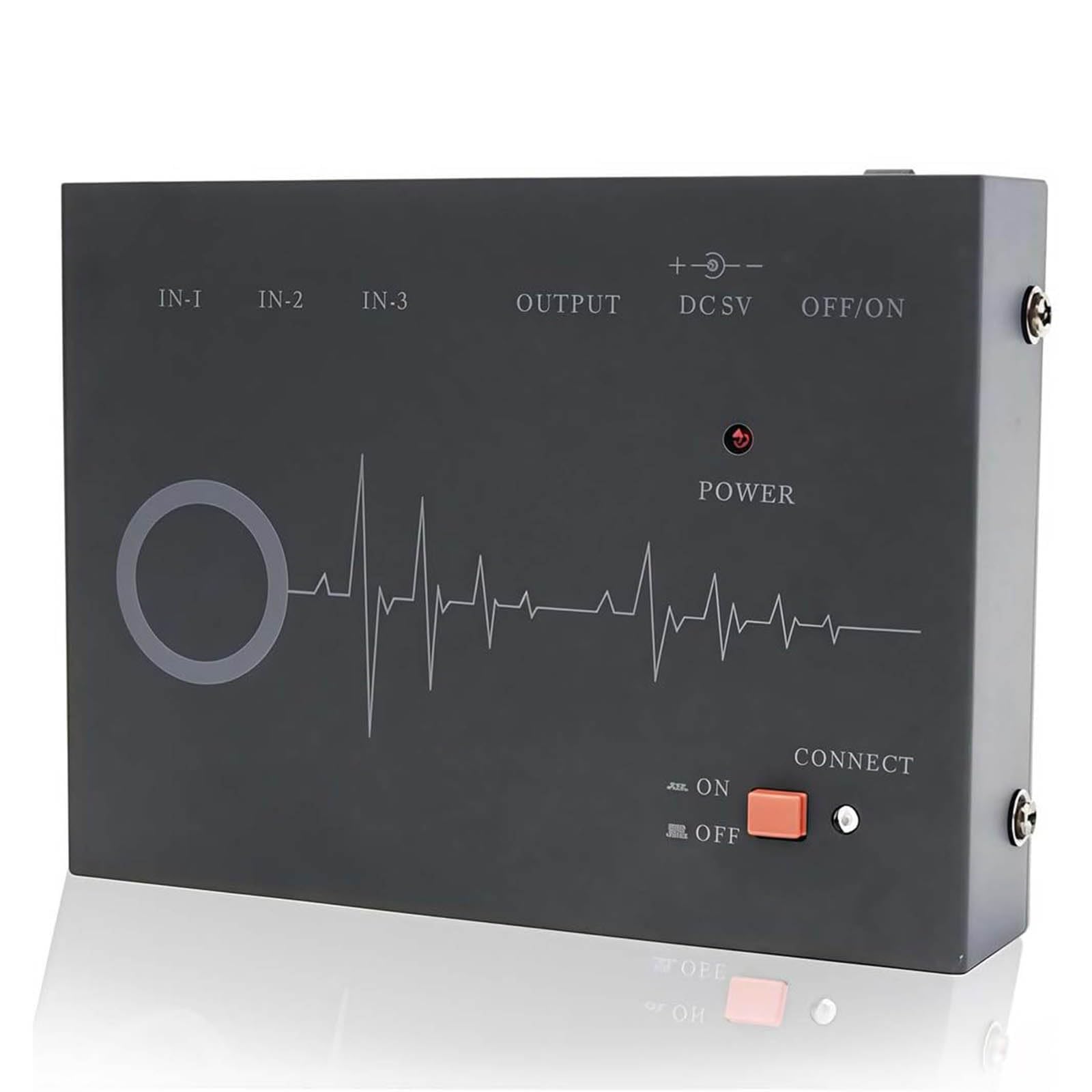 jcwwolk Professional Feedback Suppressor, 3-in 1-out Anti Howling Audio Processor, Digital Audio Processor, With Control Panel, For Performance Stage Conference Ktv