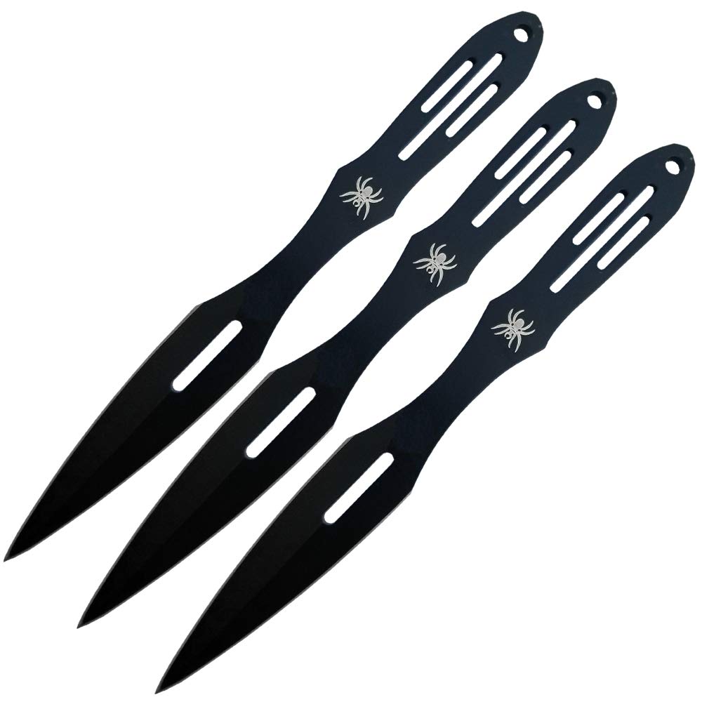 Ace Martial Arts Supply Ninja Stealth Throwing Knives with Nylon Case (Widow Spider)