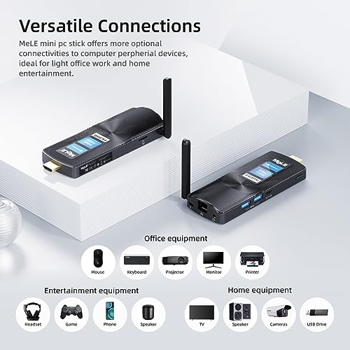 MeLE PCG02 Fanless Mini PC Stick Celeron J4125 8GB 256GB Micro Desktop Computer Windows 11 Pro HDMI 4K 60Hz Wi-Fi Ethernet Portable Computer for Business Office Industrial IOT Media Video - Image 7