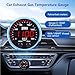 ZHSYMX Exhaust Gas Temperature EGT Gauge Kit 2‑1/16in 52mm Ultra Thin 0‑1800℉ Red LED with Sensor and Dashboard Pod