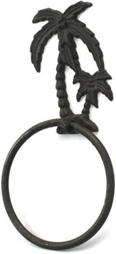 Miniatura 156 de Toallero de hierro fundido de plata antigua de 8.5 pulgadas - Decoración de conchas marinas - Decoración del hogar del mar Plata,Hierro fundido,Azul