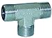 Dixon FS2603-16 12 Male Flat Face, Male Flat Face, Male Flat Face Union Tee, 1.44" ID, Zinc Plated Steel
