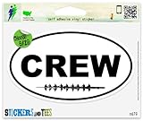 Crew Eight Rowing Oval Vinyl Car Bumper Window Sticker 5