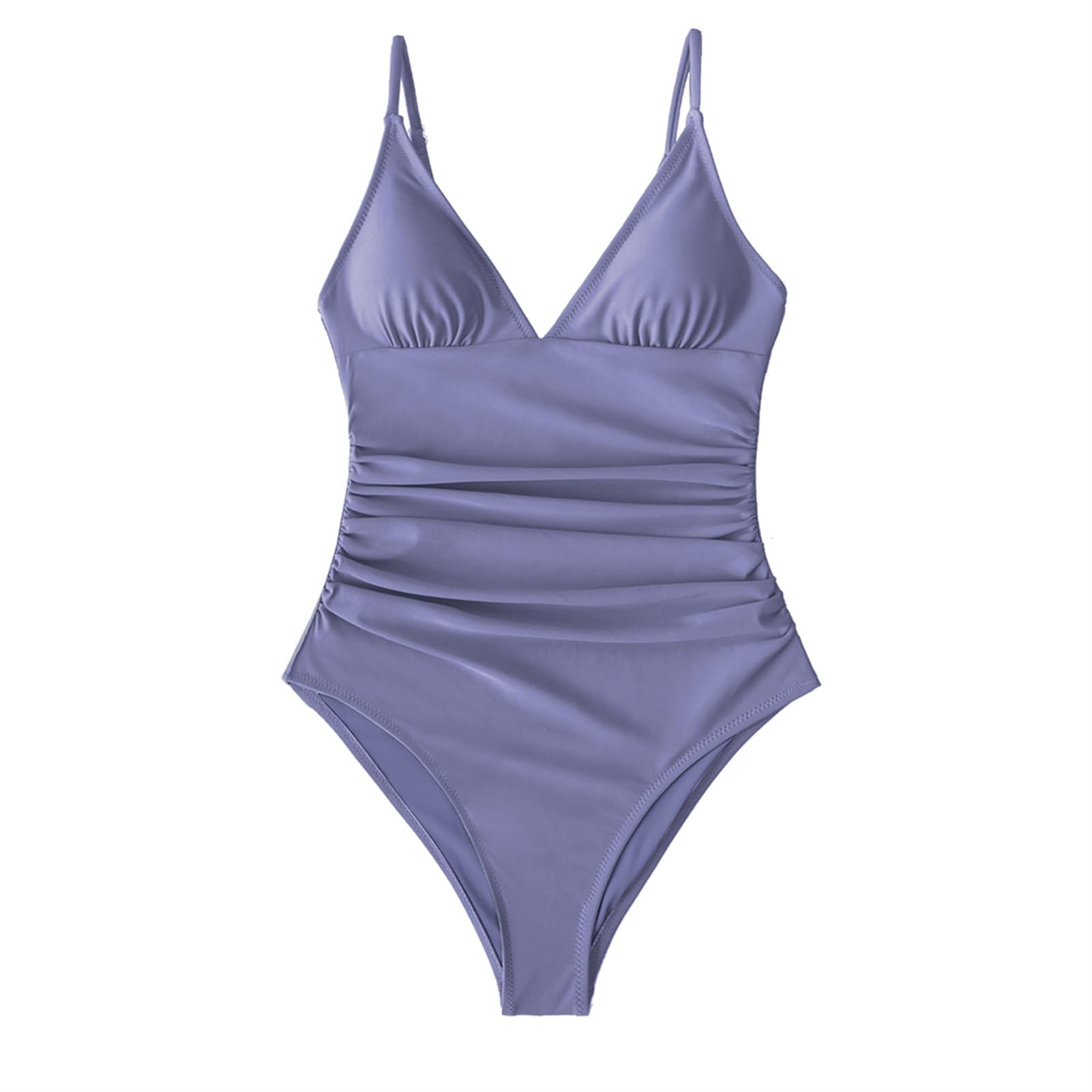 Costume Da Bagno Intero In Arricciatura Bordeaux Tinta Unita Reggiseno Rimovibile Con Scollo A V Profondo Reggiseno Monokini Tinta Unita Costumi Da Bagno Estivi Da Spiaggia ( Color : ASL9035PP , Size