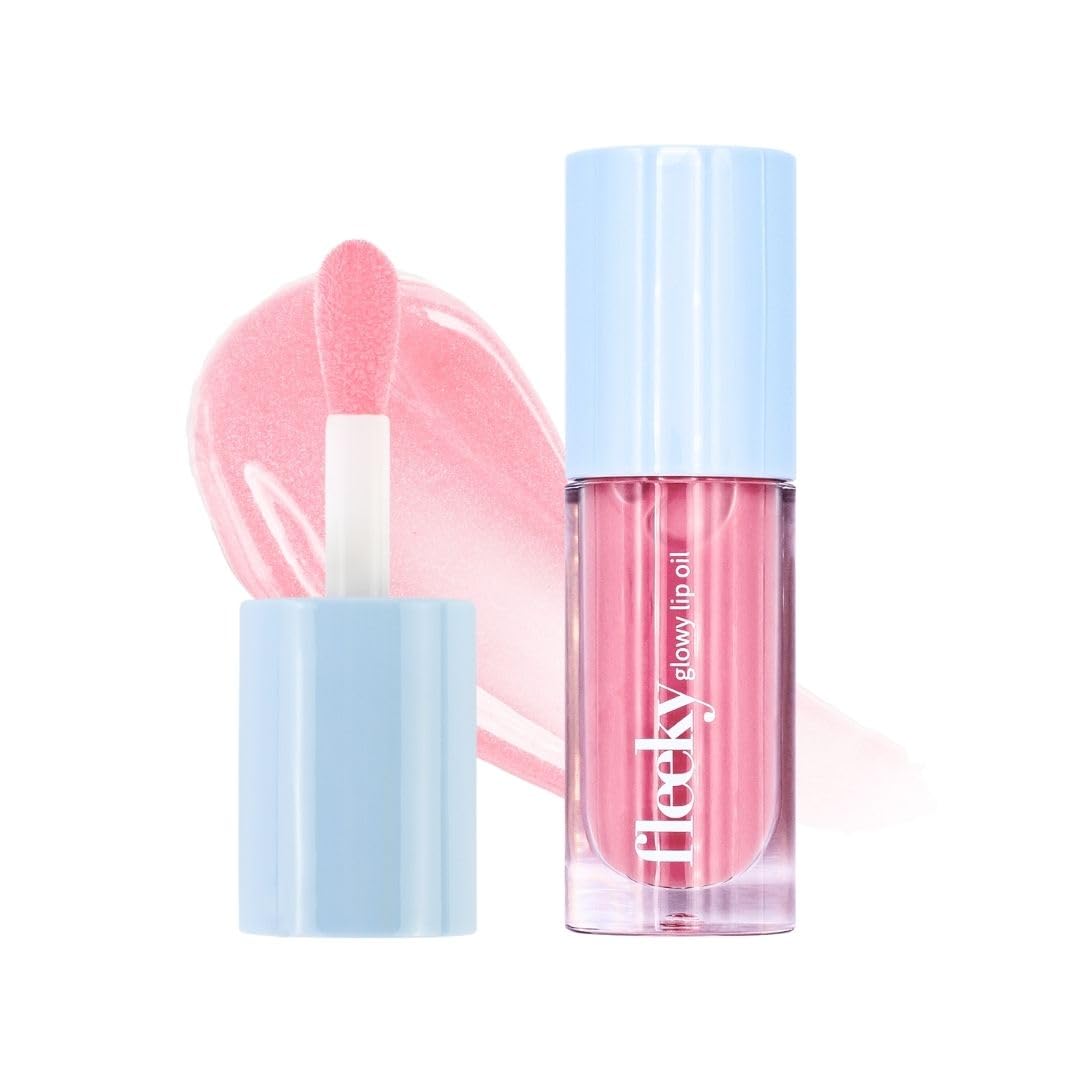 Fleeky Glowy Lip Oil – naturalny i pielęgnujący olejek do ust – pielęgnacja ust na cały dzień – lekki i niekleisty – melon Pink, Peach Pink, Berry Red (Berry Red)