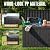 DRATO 90 Gallon Deck Boxes Outdoor Waterproof, Lockable Outside Storage Box with Wheels for Patio Furniture Pool Supplies Garden Tools, Weatherproof Resin Storage Box for Backyard (Black, 90 Gallon)