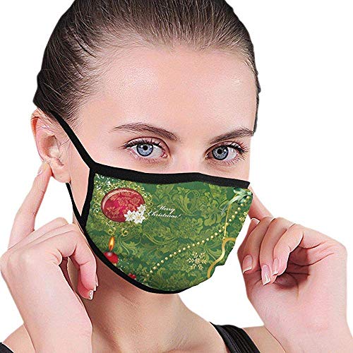 Preisvergleich Produktbild Weihnachtsdekoration Kerzenmuster Design Halbgesichts-Mundmaske Gesichtsmasken Anti-Staub-Gesichts- und Nasenabdeckung Coole weiche Winddichte Ski-Mundmaske